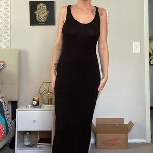 Size small black cotton maxi dress